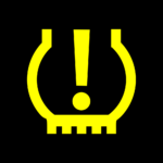 Significado das luzes do painel: pressão dos pneus