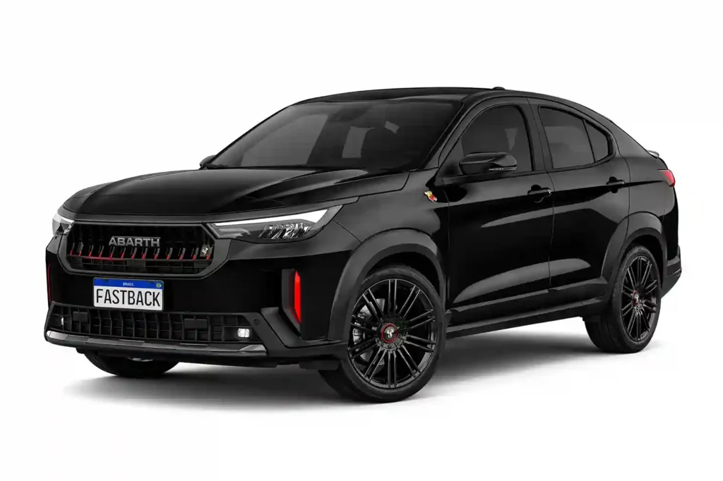 Fiat Fastback Abarth preto com design esportivo e rodas exclusivas