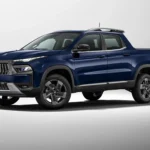 Fiat Toro equipada com sistema MHEV em estúdio fotográfico